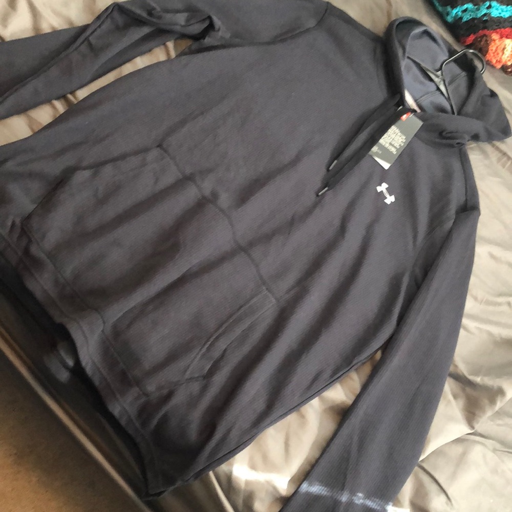 Men’s UA Waffle knit lightweight hoodie.